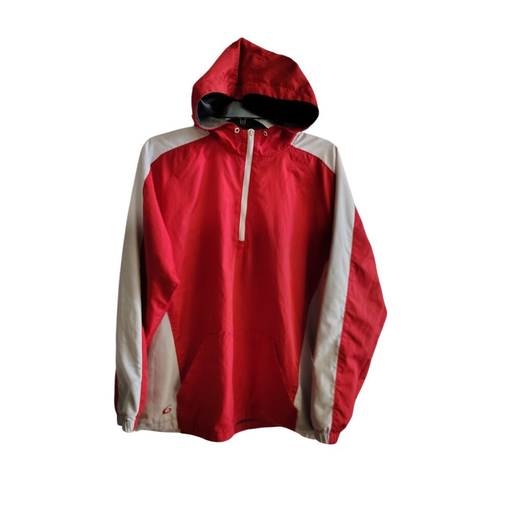 GTM Red‎ and white Sportswear lined windbreaker jacket